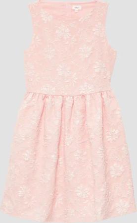 s.Oliver Minikleid Festliches Jacquard-Kleid mit floralem