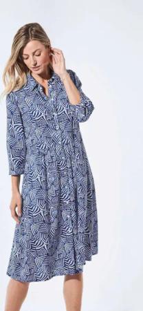 GOLDNER Sommerkleid Blusenkleid mit Hemdkragen
