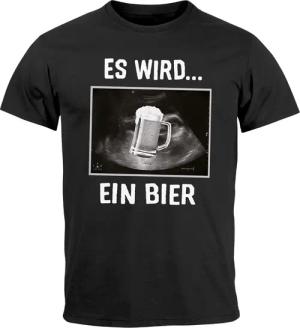 MoonWorks Print-Shirt Herren T-Shirt Männer Bier