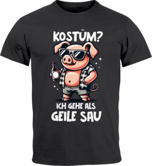 MoonWorks Print-Shirt Herren T-Shirt Fasching Karneval
