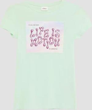 s.Oliver Kurzarmshirt Jersey-T-Shirt mit Silicon-Print