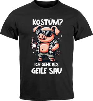 MoonWorks Print-Shirt Herren T-Shirt Fasching Karneval