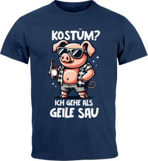 MoonWorks Print-Shirt Herren T-Shirt Fasching Karneval