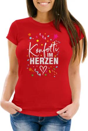 MoonWorks Print-Shirt Damen T-Shirt Fasching Karneval