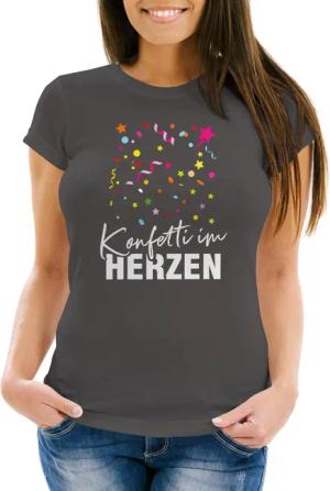 MoonWorks Print-Shirt Damen T-Shirt Fasching Karneval
