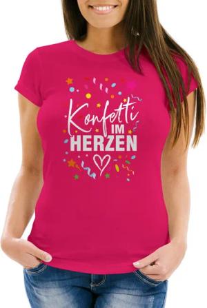 MoonWorks Print-Shirt Damen T-Shirt Fasching Karneval