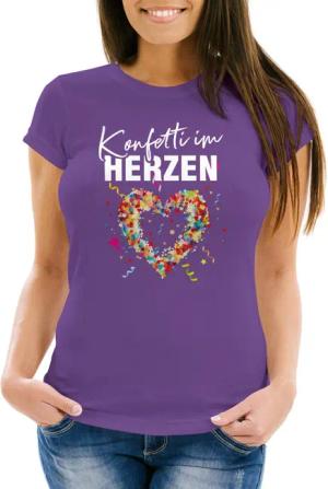 MoonWorks Print-Shirt Damen T-Shirt Fasching Karneval