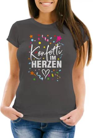 MoonWorks Print-Shirt Damen T-Shirt Fasching Karneval