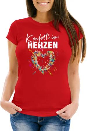 MoonWorks Print-Shirt Damen T-Shirt Fasching Karneval