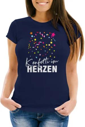 MoonWorks Print-Shirt Damen T-Shirt Fasching Karneval
