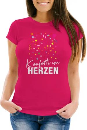 MoonWorks Print-Shirt Damen T-Shirt Fasching Karneval