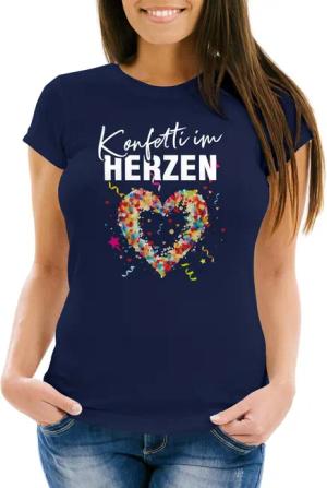 MoonWorks Print-Shirt Damen T-Shirt Fasching Karneval