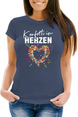 MoonWorks Print-Shirt Damen T-Shirt Fasching Karneval
