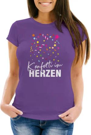 MoonWorks Print-Shirt Damen T-Shirt Fasching Karneval