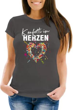 MoonWorks Print-Shirt Damen T-Shirt Fasching Karneval