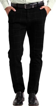 BlauerHafen Chinohose Herren Formaler Check Hose