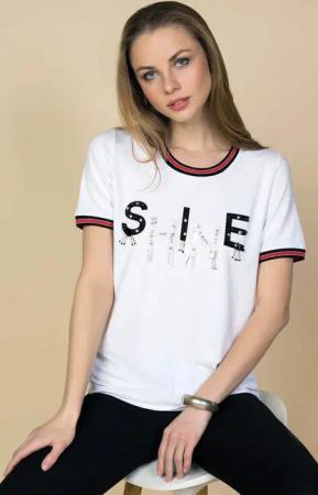 Passioni T-Shirt Print Shirt in Weiß,
