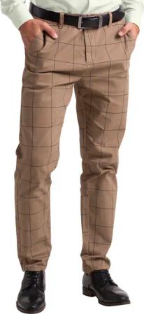 BlauerHafen Chinohose Herren Formaler Check Hose