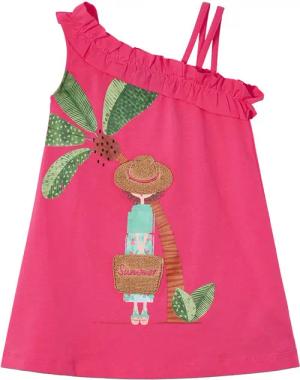 Mayoral Sommerkleid mit asymmetrischem Ausschnitt