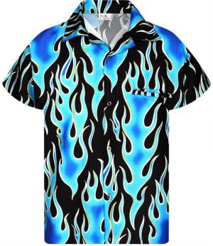 King Kameha Hawaiihemd Flames Wild Funky