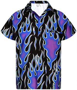 King Kameha Hawaiihemd Flames Wild Funky