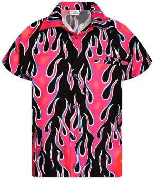 King Kameha Hawaiihemd Flames Wild Funky