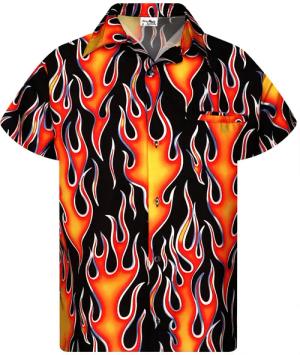 King Kameha Hawaiihemd Flames Wild Funky
