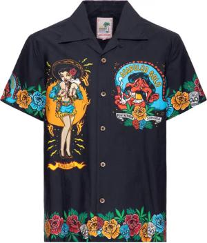 KingKerosin Kurzarmhemd Acapulco Gold mit auffälligem