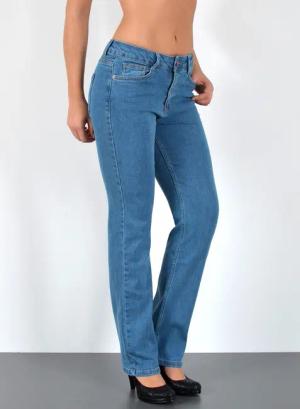 ESRA Straight-Jeans Damen Jeans Gerade hohe