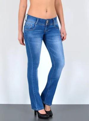 ESRA Bootcut-Jeans Damen Flared Jeans Bootcut