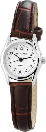 Excellanc Quarzuhr EX0084 mit Lederimitationsband, Mineralglas,