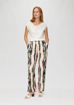 s.Oliver BLACK LABEL Stoffhose Wide-Leg-Hose aus