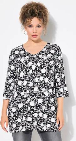 Ulla Popken T-Shirt Shirt Blüten A-Linie