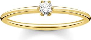 THOMAS SABO Solitärring goldfarben mit weißem