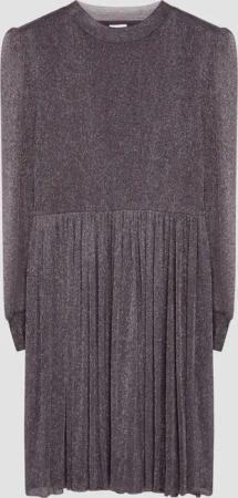 s.Oliver Minikleid Mesh-Kleid mit Glitzergarn Raffung