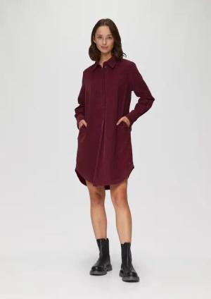 s.Oliver Minikleid Hemdblusenkleid aus Feincord mit