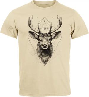 Neverless Print-Shirt Herren T-Shirt Hirsch Trachtenshirt