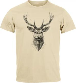 Neverless Print-Shirt Herren T-Shirt Trachtenshirt Hirsch