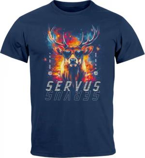 Neverless Print-Shirt Herren T-Shirt Servus Hirsch