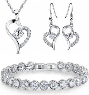 Kim Johanson Schmuckset Herz Silber (Set,