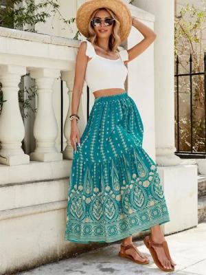 RWEUOQ Sommerrock Strandkleid Maxirock Sommerrock Hosenrock