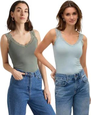 Vero Moda Spitzentop (Set, 2er-Pack) Basic