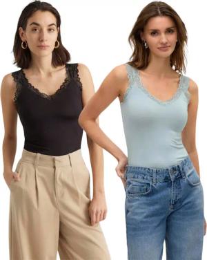 Vero Moda Spitzentop (Set, 2er-Pack) Basic