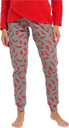 Rebelle Pyjamahose Damen Pyjama Hose Paprika