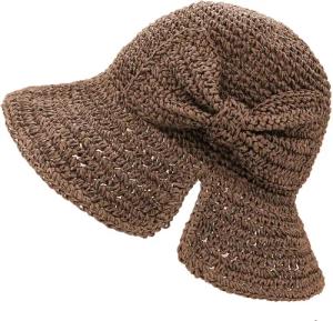 dy_mode Strohhut Damen Strandhut Sonnenhut mit