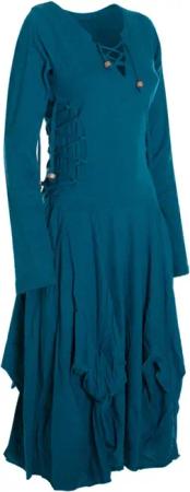 Vishes Midikleid Langes Langarm Bio Ballonkleid