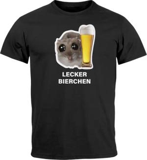 MoonWorks Print-Shirt Herren T-Shirt Lecker Bierchen