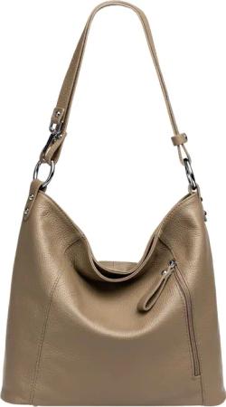 Caspar Schultertasche 2-in-1 Leder Umhängetasche Damen