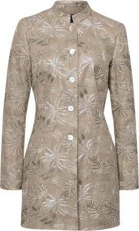 White Label Trachtenblazer Leinen-Gehrock mit Stickereien