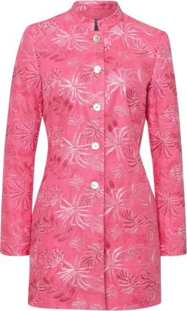 White Label Trachtenblazer Leinen-Gehrock mit Stickereien